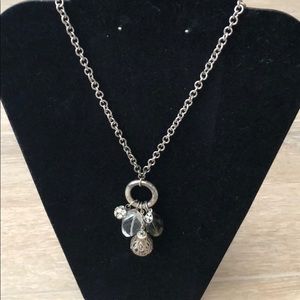 Silver Necklace with Charms